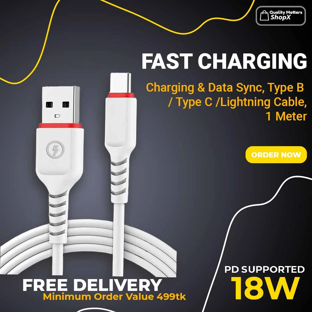 Picture of Excel cable 18W charger cable Fast data cable - charging cable  Type C - Multicolor
