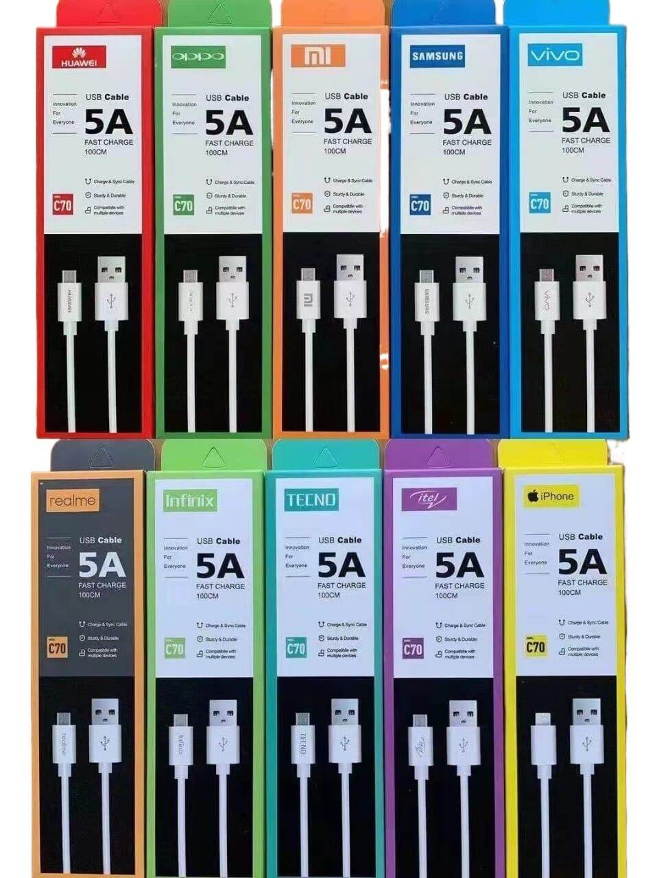 Picture of Micro USB Cable 5A Super Charging For Samsung, Xiaomi ,vivo,realme Andriod Mobile Phone Fast Charger Wire Usb Data Cords Typ-B