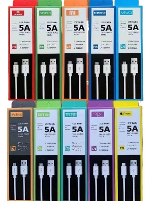 Picture of Micro USB Cable 5A Super Charging For Samsung, Xiaomi ,vivo,realme Andriod Mobile Phone Fast Charger Wire Usb Data Cords Typ-B
