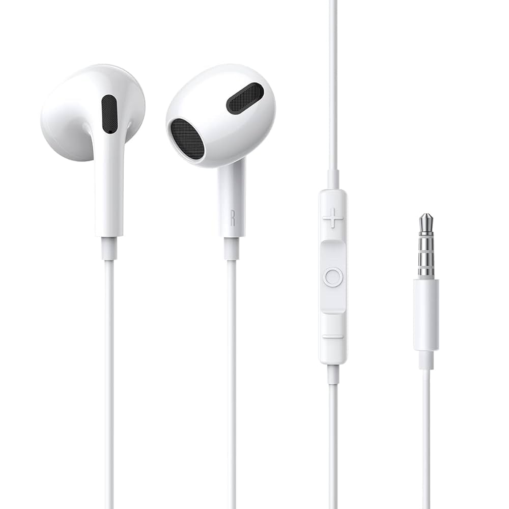 Picture of 3.5mm Super bass In-ear earpiece earphones for all brands Compatible with Vivo Samsung Huawei Xiaomi OPPO Symphony Walton High-Quality In-ear Earphone for Vivo - White