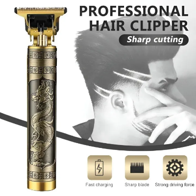 Picture of T9 Vintage USB C Type cable with Rechargeable Hair Trimmer metal body For Men and Women