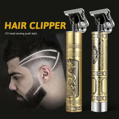 Picture of T9 Vintage USB C Type cable with Rechargeable Hair Trimmer metal body For Men and Women