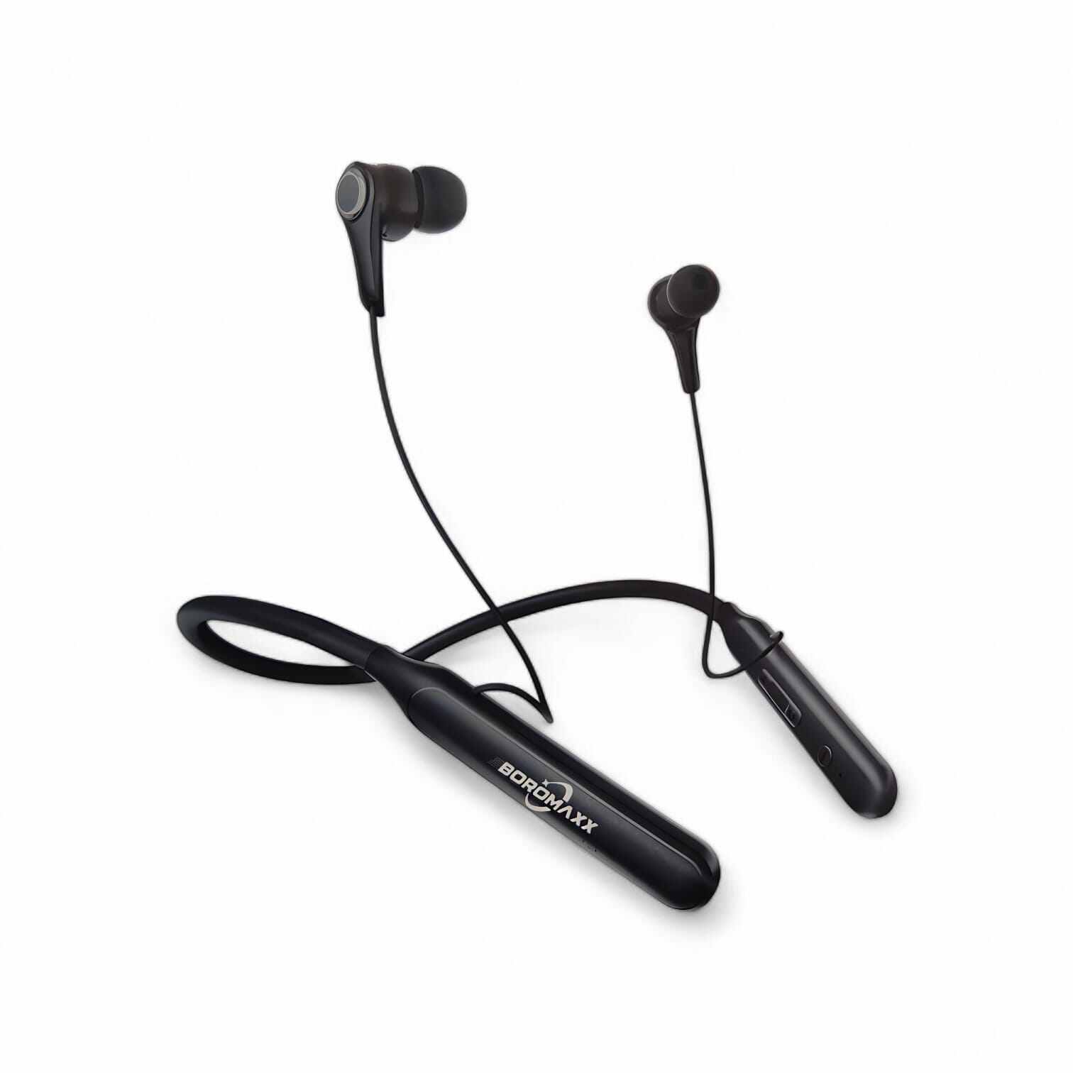Picture of BOROMAXX BX38 Wireless Neckband 40H Backup 200MAH Battery Deep Bass | Noise Canceling Bluetooth Headset - Black