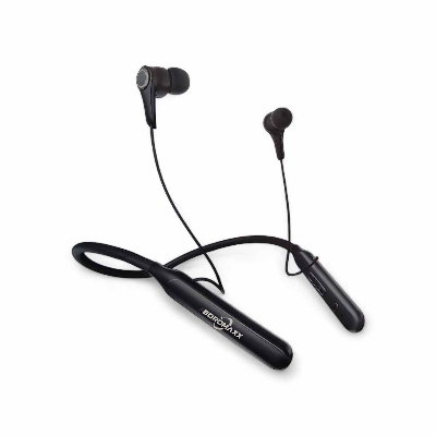 Picture of BOROMAXX BX38 Wireless Neckband 40H Backup 200MAH Battery Deep Bass | Noise Canceling Bluetooth Headset - Black
