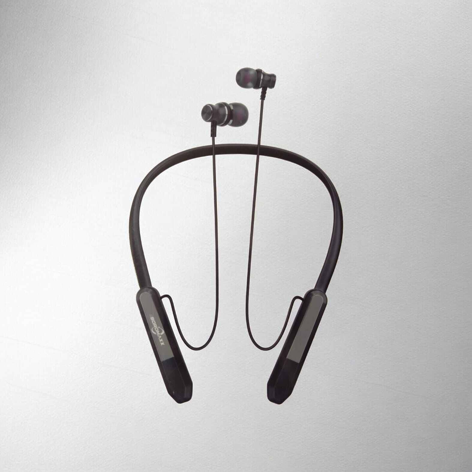 Picture of BOROMAXX BX17 25 HOURS PLAYTIME SPORTS NECKBAND Wireless  EARPHONES - Black