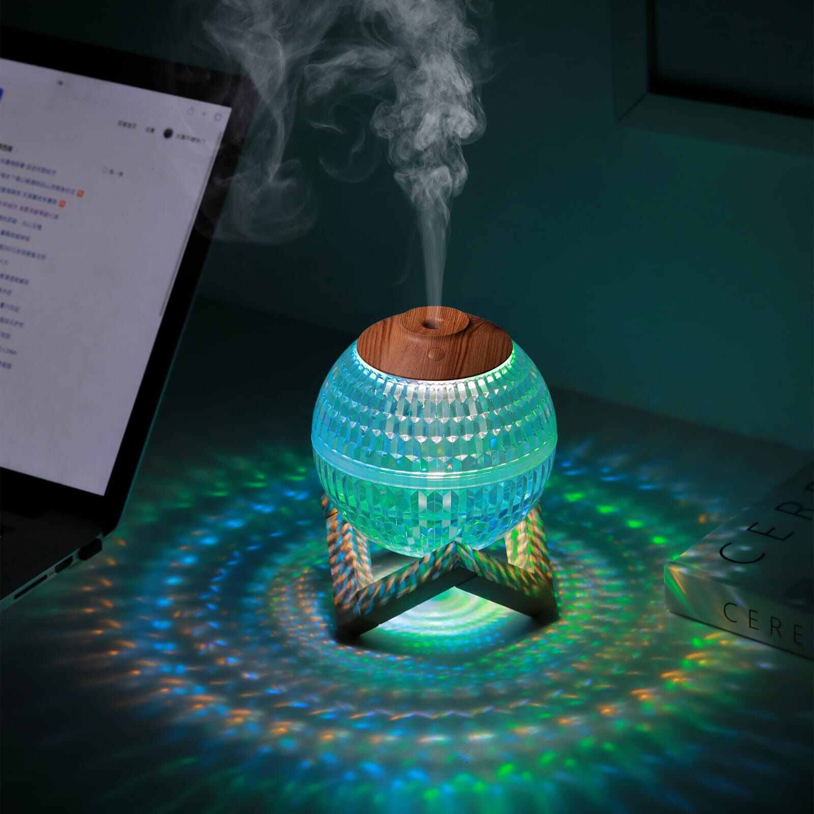 Picture of Car Air-freshener Electric Air Mist Humidifier Essential Oil Diffuser Home Fragrance USB Cool Mist Humidifier Air Freshener - Multicolor