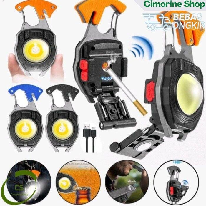 Picture of 6 In 1 Multifunctional Rechargeable Keychain Survival Light with Lighter GearUP SG-61 - Multicolor