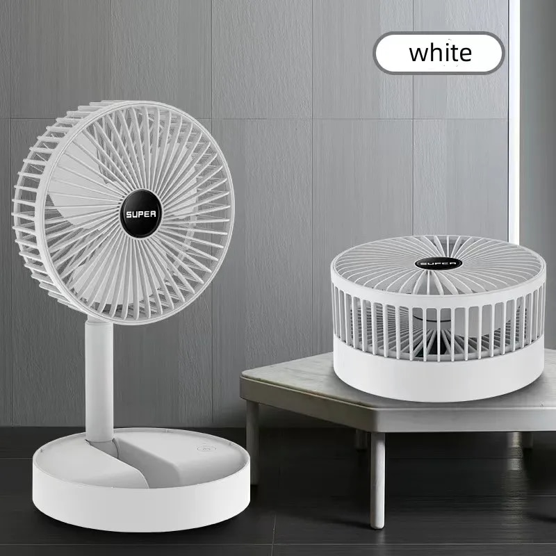 Picture of Folding Storage Net Red Telescopic Rechargeable Mini Stand Fan