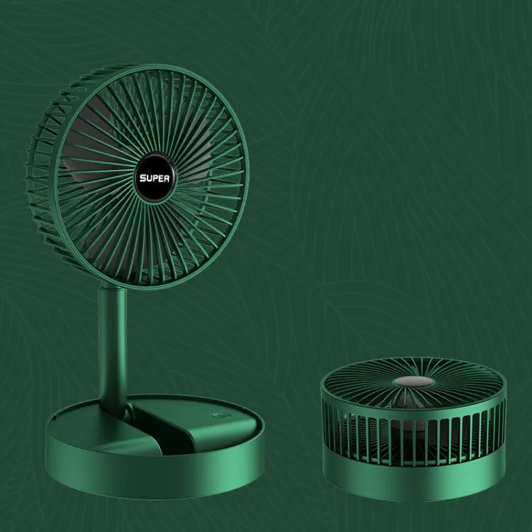 Picture of Folding Storage Net Red Telescopic Rechargeable Mini Stand Fan