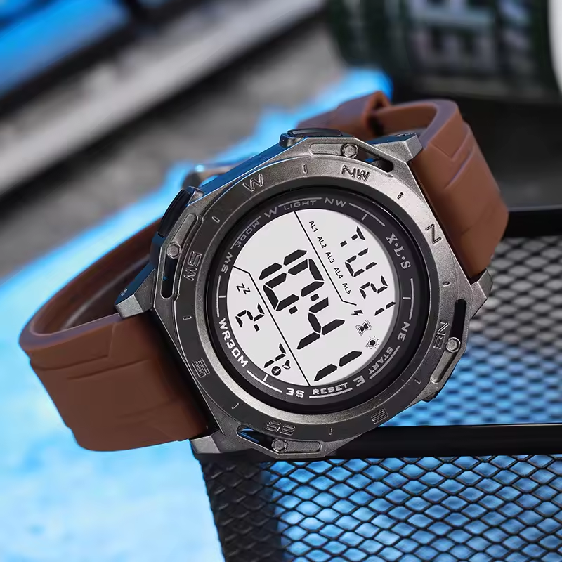 Picture of 2026 New Model Rubber Strap 50mm Digital Chronograph Alarm Sports Watch for Men