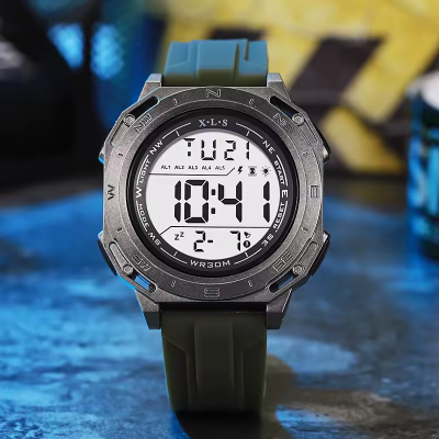 Picture of 2026 New Model Rubber Strap 50mm Digital Chronograph Alarm Sports Watch for Men
