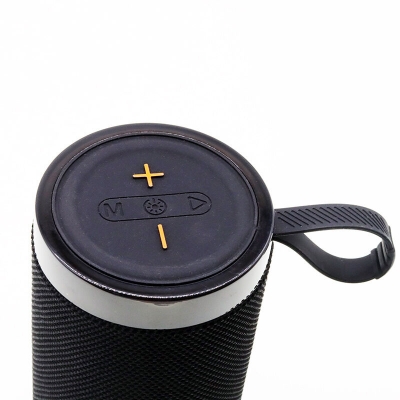 Picture of Portable Bag Cloth Net Rgb Colorful Lights Bicycle Outdoor Subwoofer Speaker Speaker - Black