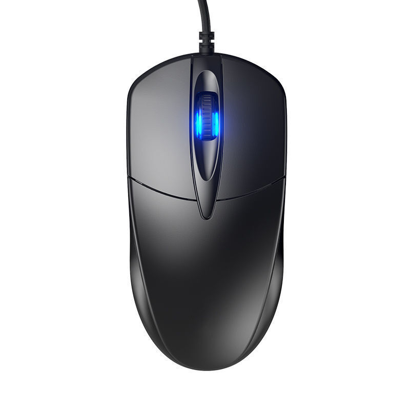 Picture of USB Cable Computer Mouse, Optical Mouse for Gaming, Home, Business and Office Work, Black Wire Computer Mice Compatible with Laptop PC Computer Mac Desktop, Plug & Play, USB Interface