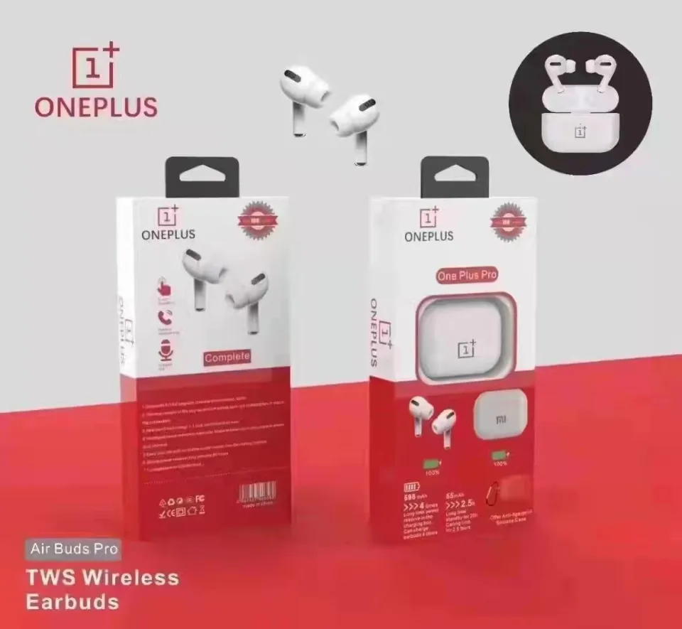 Picture of OnePlus 1+ TWS Earbuds Pro Bluetooth Headphone High Quality TWS 1+ Bluetooth Earbuds - White