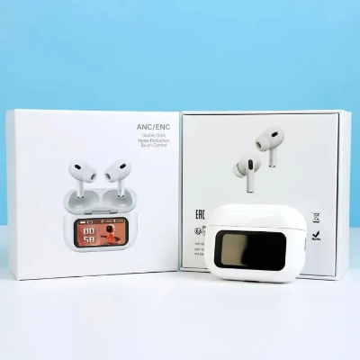 Picture of E9 Pro TWS Earbuds with Smart Touchscreen Display - ANC & ENC Bluetooth Wireless Headphone with App Control for Gaming and Music