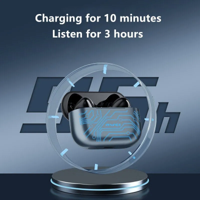 Picture of Awei T29 Pro True Wireless Games Earbuds With Dynamic Color Changing Charging Case - Multicolor