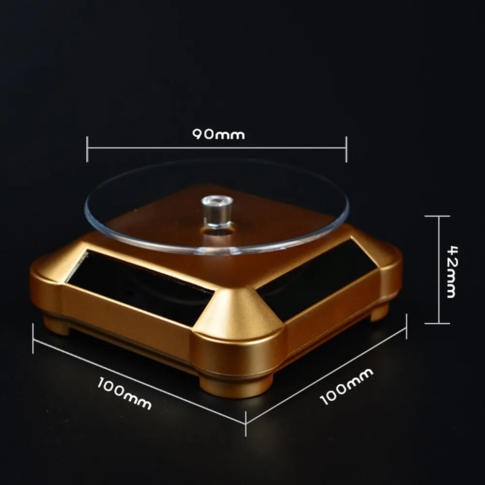 Picture of Products Display Stand 360° Rotation Stage Classic Solar Power Showcase 360 Turntable Rotating For Jewelry Mobile Phone Watch Ring Camera Displaying Mount Stand
