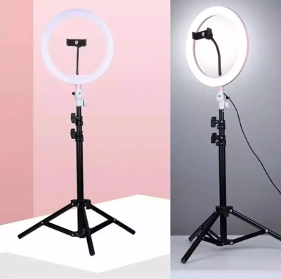 Picture of 10"Ring Light Photo Studio Camera Makeup 10"Ring Light Phones Video Live Light Lamp With Tripod For Canon Nikon - Ring Light - Black