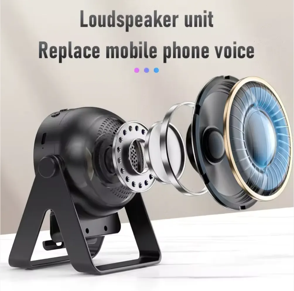 Picture of New ZF18 Wireless Speakers Phone Stand 5W LED RGB Lights Fashion Sound Speaker Bass Woofer Mini Speakers