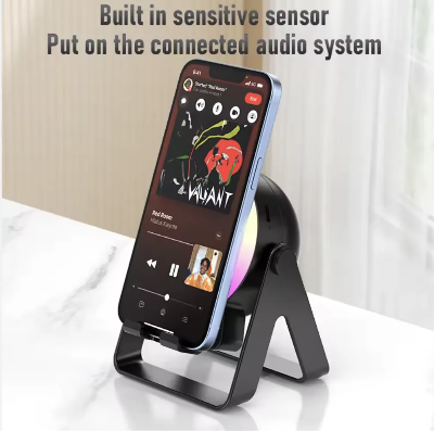 Picture of New ZF18 Wireless Speakers Phone Stand 5W LED RGB Lights Fashion Sound Speaker Bass Woofer Mini Speakers