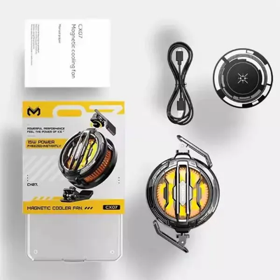 Picture of MEMO CX07 Magnetic Clip Semiconductor Ice Cooling Phone Cooler Mobile Phone Cooling Fan for Gaming - Multicolor