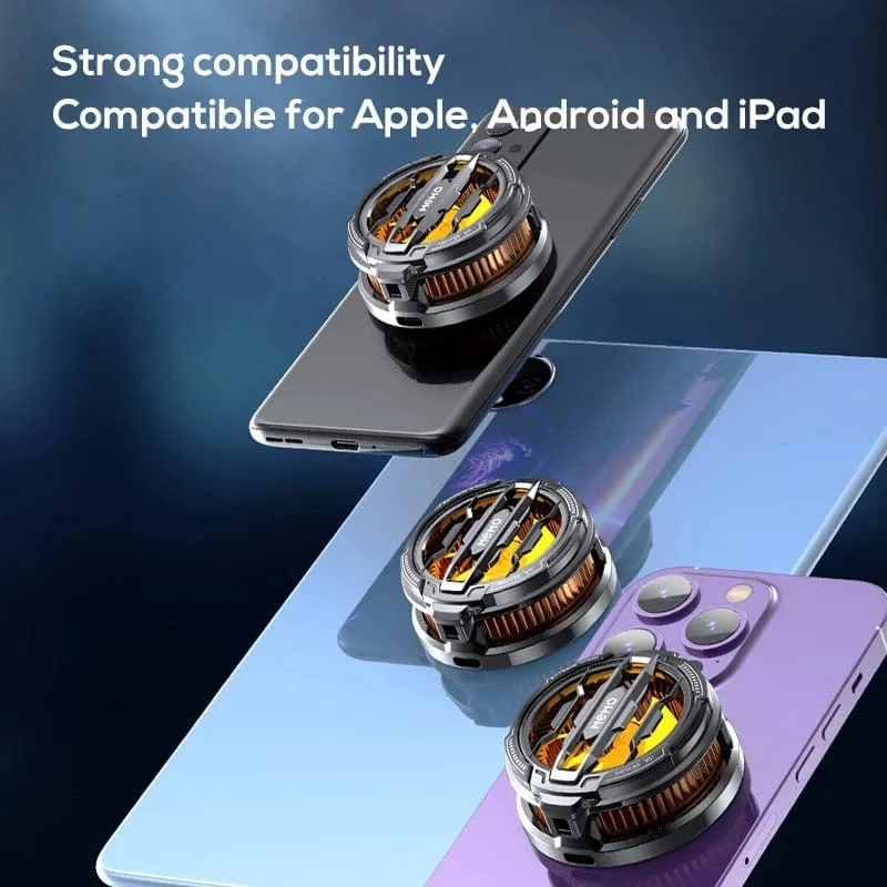 Picture of MEMO CX07 Magnetic Clip Semiconductor Ice Cooling Phone Cooler Mobile Phone Cooling Fan for Gaming - Multicolor