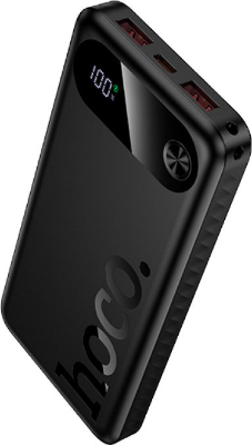 Picture of HOCO | J154 Victorious 10000mAh Power Bank | 22.5W Fast Charge + PD 20W | 3 Outputs (USB-A×2 22.5W, Type-C 20W) | Type-C 18W Input | LED Digital Display | For Android & iPhone - Black