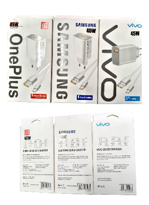 Picture of 45 W Type C Fast Charger Original premium quality for vivo/Samsung /oneplus