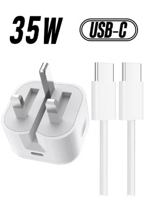 Picture of Share this product    Apple Apple iPhone 15/16 Type-C Fast Charger 35W - Universal Compatibility - White
