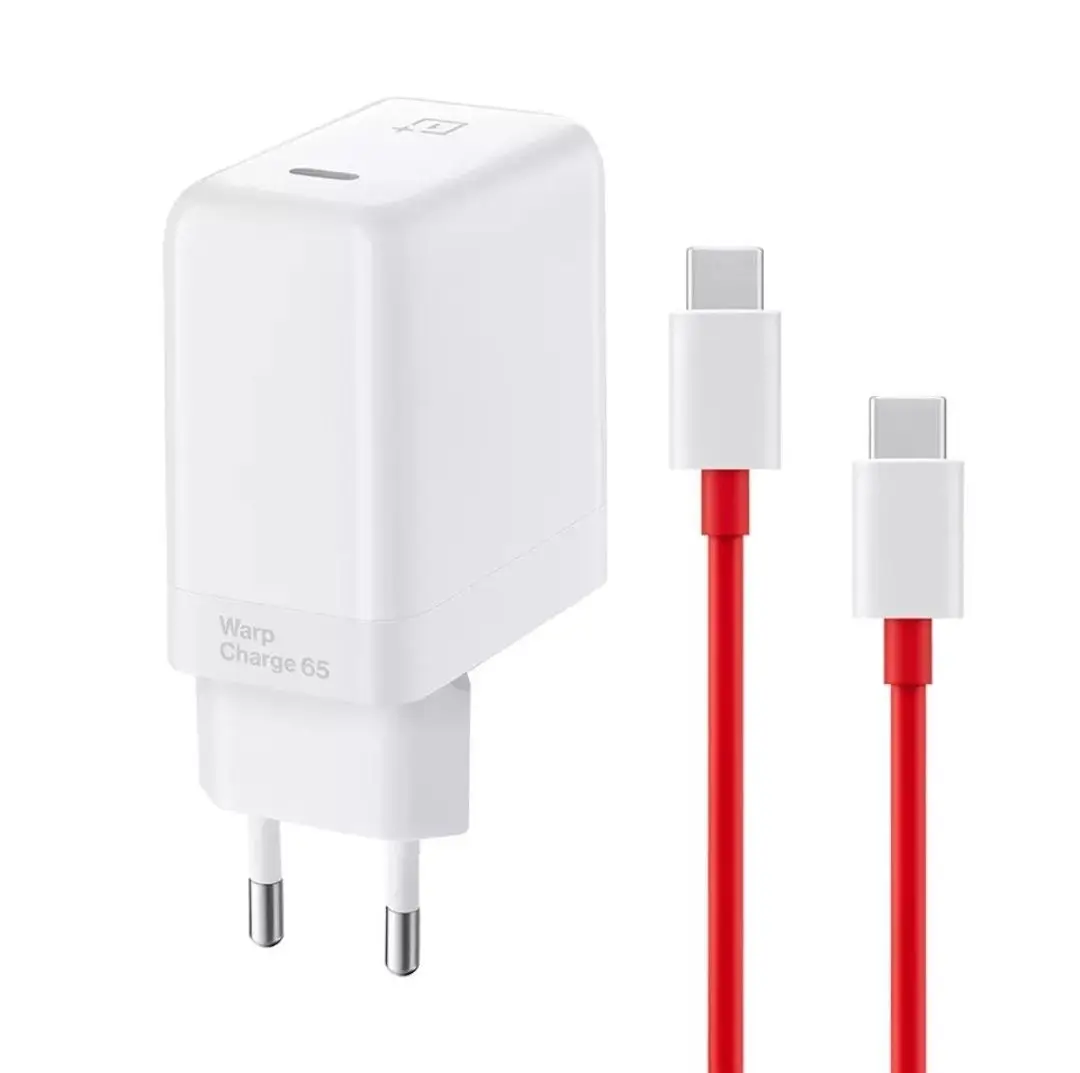 Picture of OnePlus 65W Super Fast Warp Charger (EU/US Pin) with Cable - White