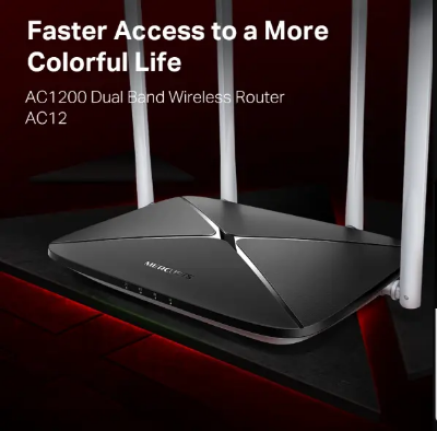 Picture of MERCUSYS AC12 AC1200 Dual-Band Wi-Fi Router - Black