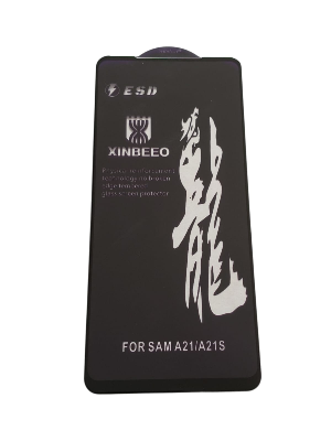Picture of rainboo glass protector FOR model Samsung Galaxy A21 and A21s - black