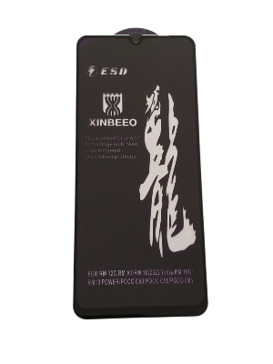 Picture of rainboo glass protector FOR model Xiaomi Redmi FOR RM 12C/RM A3/RM 10(2022)india/RM 10C/RM10 POWER/POCO C40/POCO C55/POCO C61 - BLACK