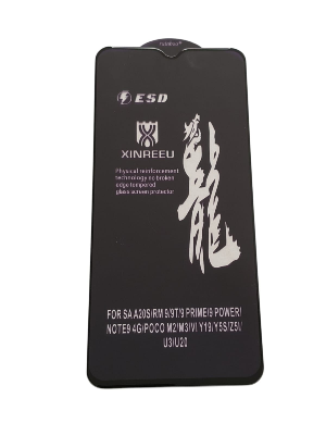 Picture of rainboo glass protector FOR model Samsung Galaxy:FOR SA A20S/RM 9/9T/9 PRIME/9 POWER/NOTE9 4G/POCO M2/M3/VI Y19/Y5S/Z51/U3/U20 - BLACK