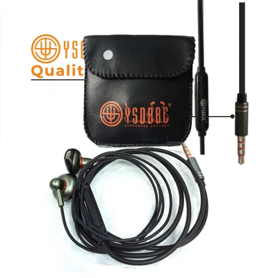 Picture of Ysdbbc High Bass Audio Earphone with leader Bag, YSDBBC Headphone, Headphone - Black - Black