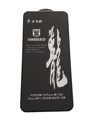 Picture of rainboo glass protector FOR model Xiaomi Redmi 15/Poco M7 4G/Poco M7+4G/RM NOTE 15R - black