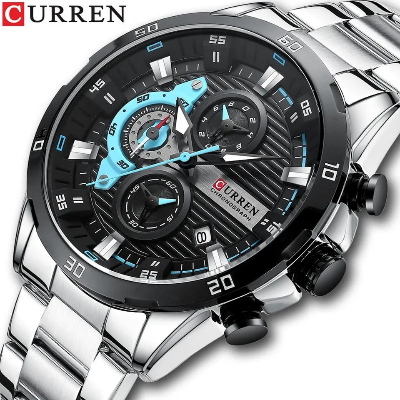Picture of CURREN 8402 Wristwatch Stainless Steel Chonograph Watch - Black