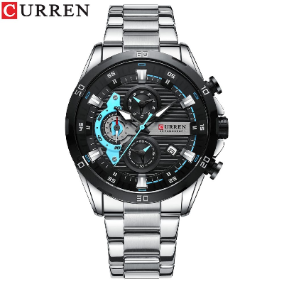 Picture of CURREN 8402 Wristwatch Stainless Steel Chonograph Watch - Black