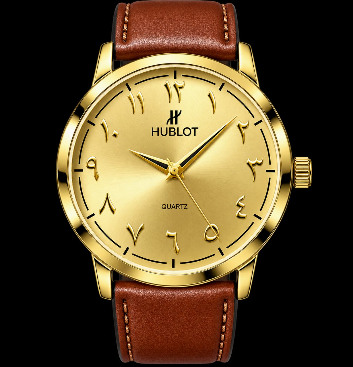 Picture of Stainless Steel Quartz Watch For Men - Watch For Men - Gold