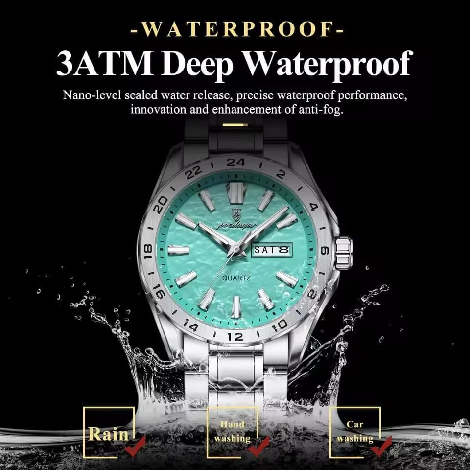 Picture of Men’s Luxury Quartz Watch Stainless Steel Strap with Date Display – Premium Stylish Design - Multicolor