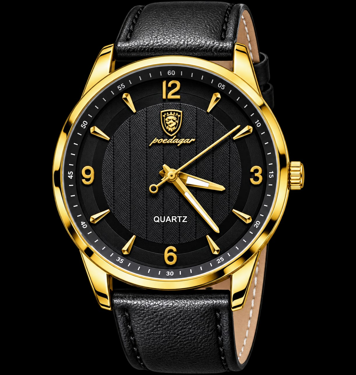 Picture of Stainless Steel Quartz Watch For Men - Watch For Men - Black