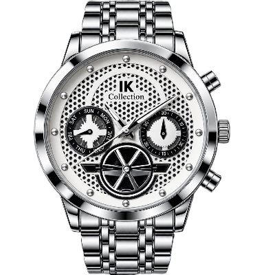 Picture of Watches for Men Stainless Steel Watch Luxury Watch - White
