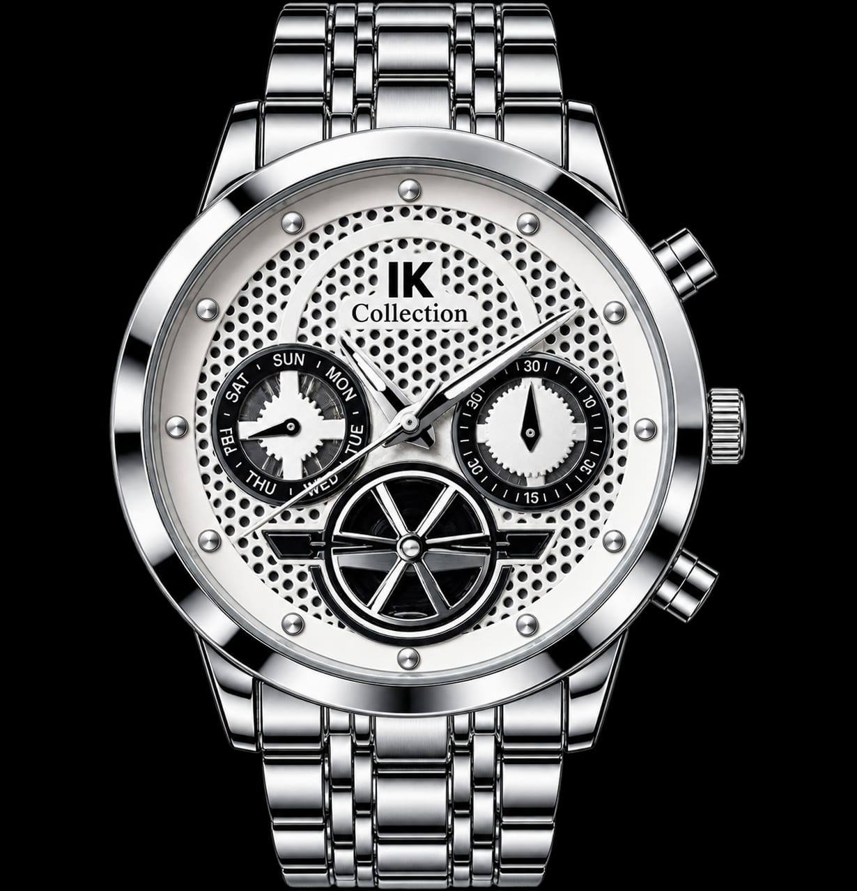 Picture of Watches for Men Stainless Steel Watch Luxury Watch - White