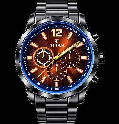 Picture of Watches for Men Stainless Steel Watch Luxury Watch - Black