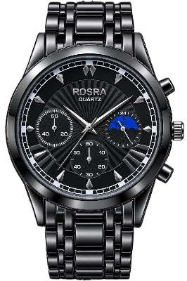 Picture of Watches for Men Stainless Steel Watch Luxury Watch - Black