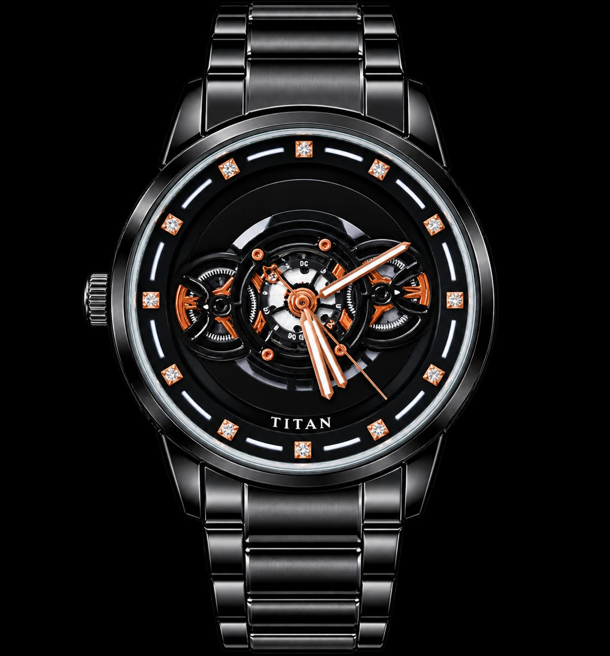 Picture of Watches for Men Stainless Steel Watch Luxury Watch - Black