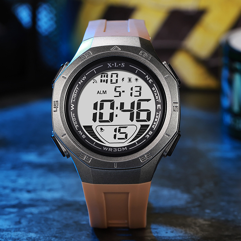 Picture of Sports Electronic Watch Fashion Trend Student Multi-Functional Waterproof Luminous Large Screen Outdoor Electronic Watch