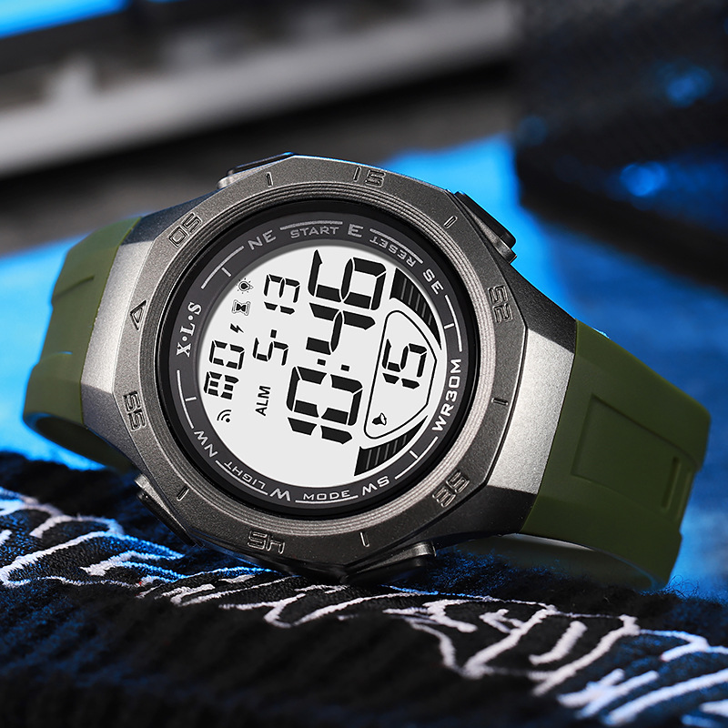 Picture of Sports Electronic Watch Fashion Trend Student Multi-Functional Waterproof Luminous Large Screen Outdoor Electronic Watch