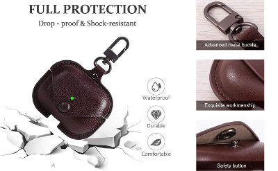 Picture of Airpods Pro Leather case Premium Quality Shockproof cover