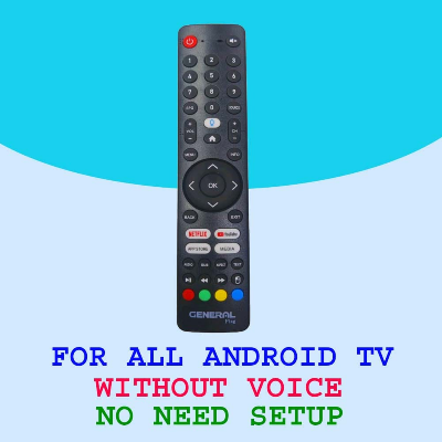 Picture of General Flag Android Led Tv Remote Control Without Voice - Black